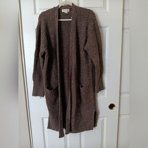 NWT Jessica Simpson Open Front Waffle Knit Long Cardigan Sweater Plus Size 1X